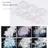 Cellophane Manicure Stickers Colored Cellophane Fragments Irregular Magic Color Aurora Paper Manicure Decoration