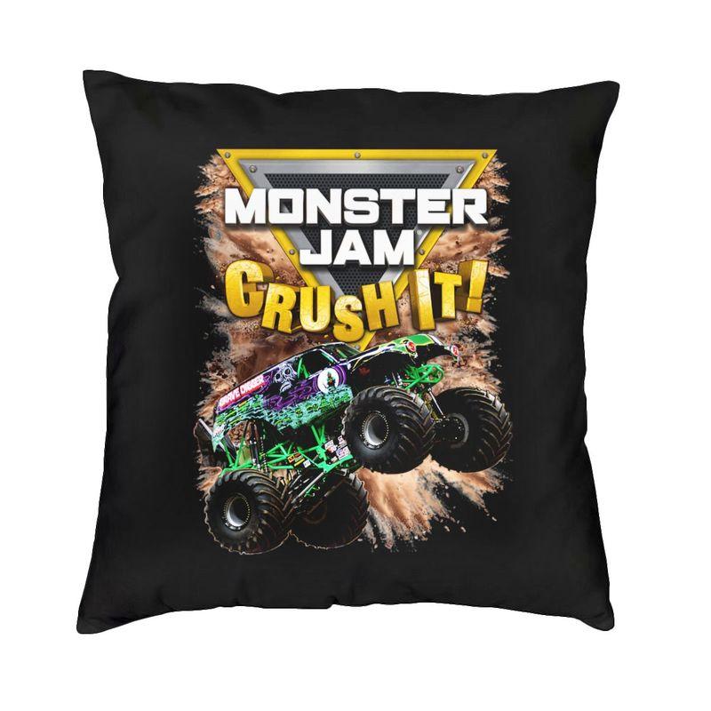 Monster Jam Grave Digger Monster Truck Square Pillow Cover Home Decor Cushions Throw Pillow Living Room Doublesided Printing