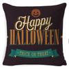 Halloween Pillow Pumpkin Little Witch Horror Cushion Linen Cushion Cover Holiday Party Pillow Cover Bed Backrest