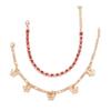 2 Stück/Set Damen Schmetterling Quaste Fußkettchen Armband Strand Schmuck