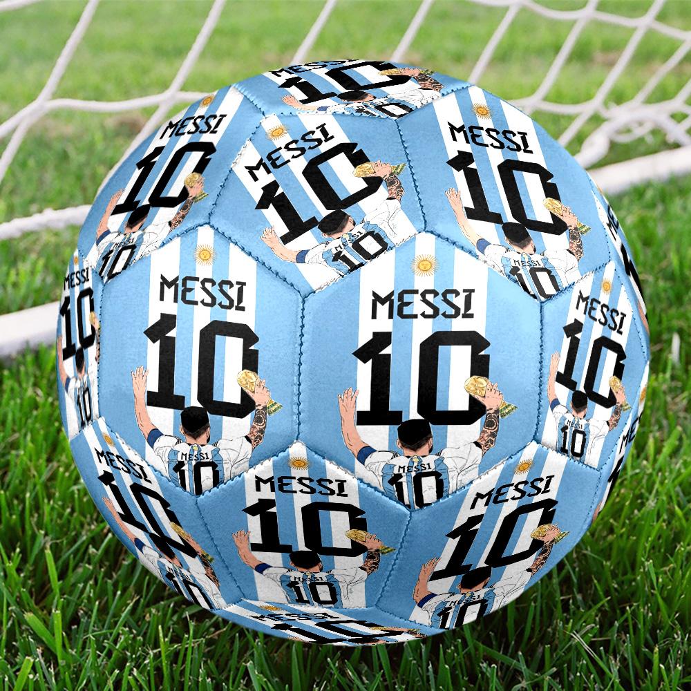 Messi 10 Number Soccer Star Size 5 Football Machinestitched Indooroutdoor Training And Matches Surprise Collection Gift