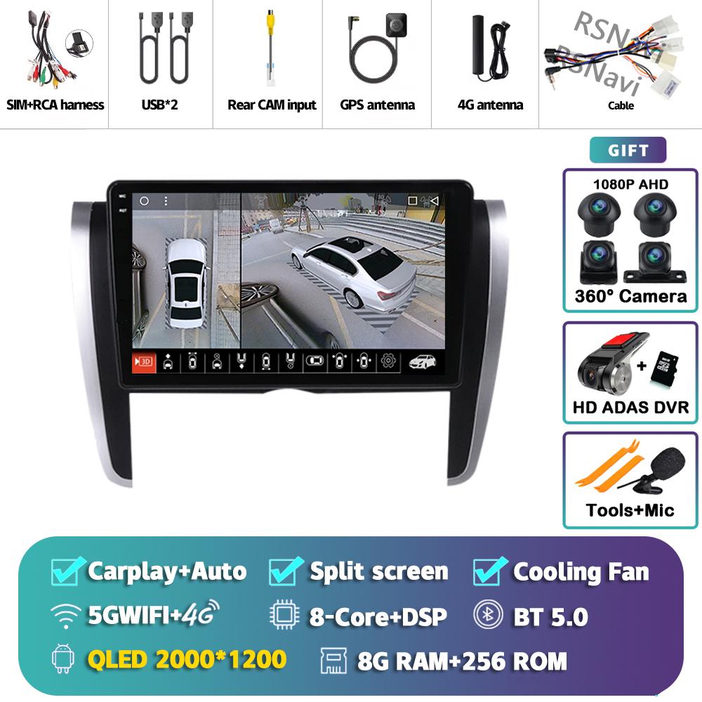 Android 14 Carplay Auto For Toyota Allion 2007 - 2020 Car Radio 4G+WIFI Player Multimedia Stereo Navigation Video GPS Head Unit