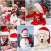 Light Up Christmas Hats Santa Claus Hats With LED Lights Christmas Party Hats Short Plush Christmas Holiday Hat For Kids &