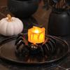 Spooky Home Decor for Halloween Spider Tea Light Candle, Battery Operated Flameless Flickering LED Fake Decorative Candles Fireplace Eyeball