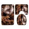 Christmas Bathroom Floor Mat Toilet Three-Piece Set