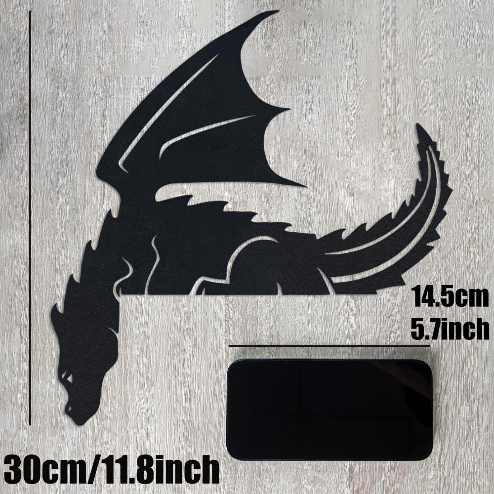 Metal Dragon Wall Art Durable Iron Decor Glam Style Indoor Outdoor