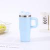 Simple 14oz Stainless Steel Vacuum Insulated Car Cup with Handle - Portable Outdoor Ice Buster