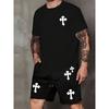 Men's Suit Short Sleeve T-shirt and Shorts