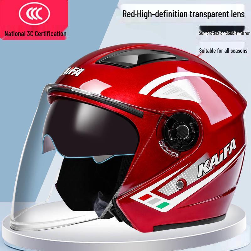 GB Certified Universal Helmet: Half Helmet for Men & Women, Anti-Fog, Four-Season Comfort, Safety Assurance