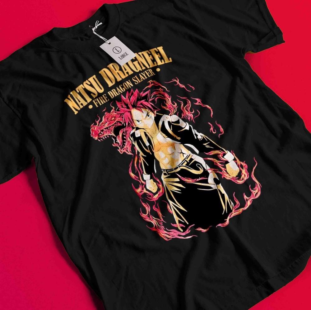 Fairy Tail Shirt Natsu Dragneel Tshirt Erza Scarlet T-Shirt Lucy Happy Luxus Tee BB784