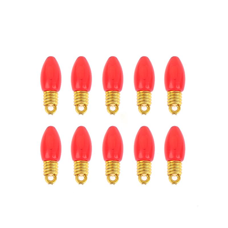 10 Pcs Plastic Colorful Mini Bulb For Making Christmas Party Decor Diy Hanging Lamp Materials
