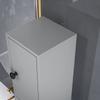 180cm Slim Bathroom Cabinet, with Drawer, Shelves and Cupboards - Grey