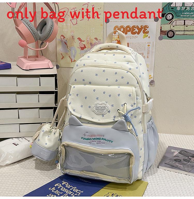 Japanese Girls Backpack With Nylon Material And Large Capacity For School Use