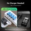 ENEGON Lot de 4 Piles Rechargeables C/LR14 7400 mWh avec LED Tactile &amp; USB-C pour Radios, Jouets, Éclairage d'Urgence