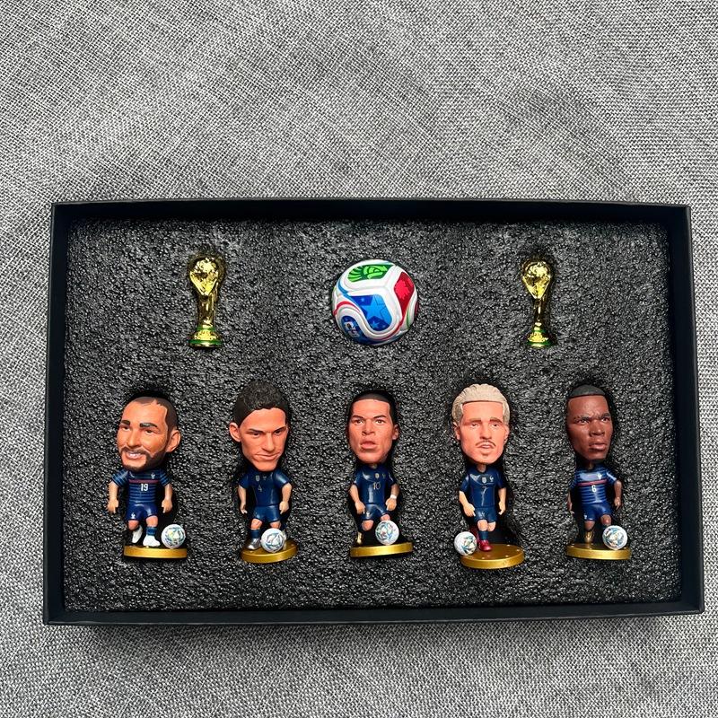 Football Figurine Set Doll Car Decoration World Cup Souvenir Euro Style