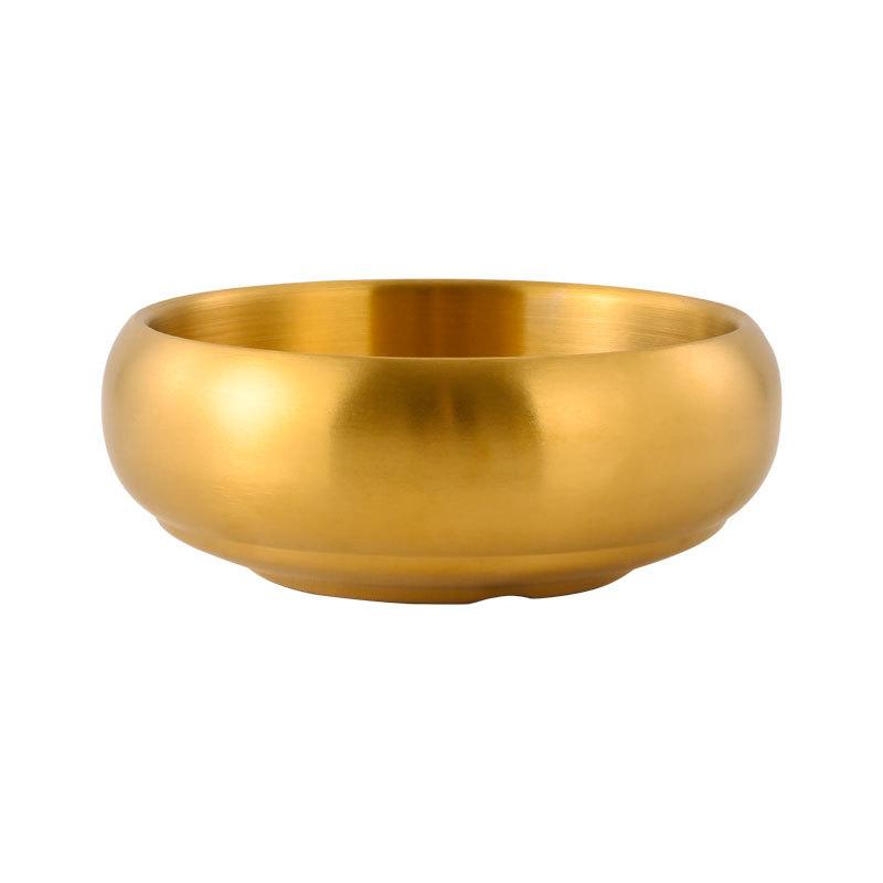 Korean version of 304 stainless steel creative bowl-shaped double-layer thickened restaurant sauce insulation rice soup bowl