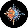 Sun and Moon Celestial Couple Spare Tire Cover Durable Polyester Wheel Protector