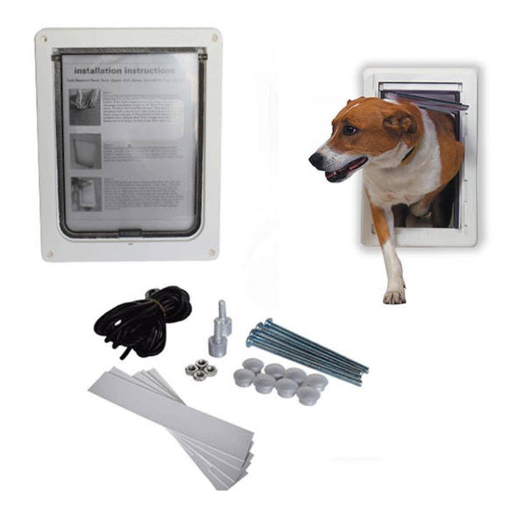 

1Pcs Magnetic Without Burrs Security For Large Medium Dogs Free Entry Pet Supplies Flap Door Pet Screen Door Cat Screen Door white-35x29CM