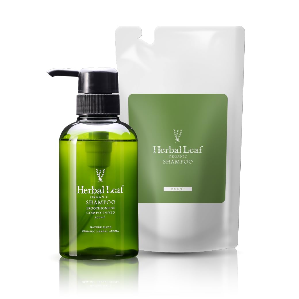 

of Herbal Leaf Organic Shampoo Refill Set Made in Japan main 285ml [Set 2] & (300ml unit, refill)