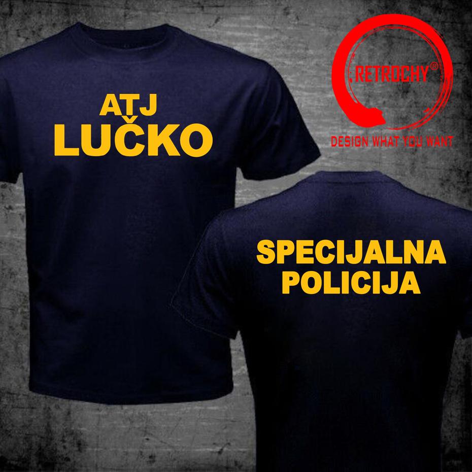 ATJ LUCKO Kroatische Spezialeinheit zur Terrorismusbekämpfung T-Shirt Unisex T-Shirt Unisex Kurzarm Oberteile T-Shirt Sommer Baumwoll-T-Shirt