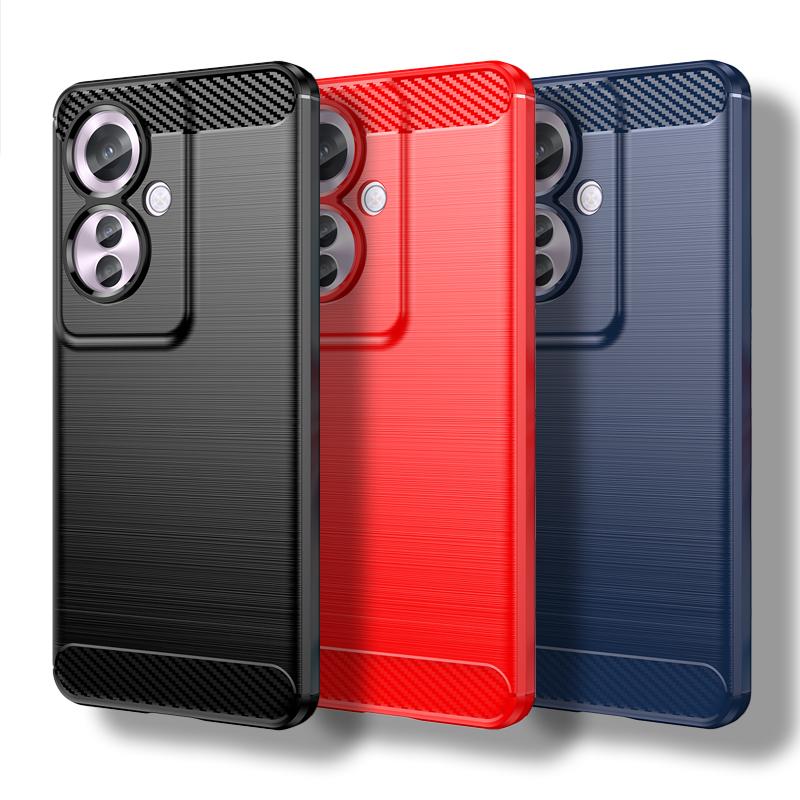 

Для OPPO Reno11 F 5G Чехол для OPPO Reno11 F 5G Чехол 6,7 дюймов из углеродного волокна Противоударный силиконовый бампер для OPPO Reno11 F 5G
