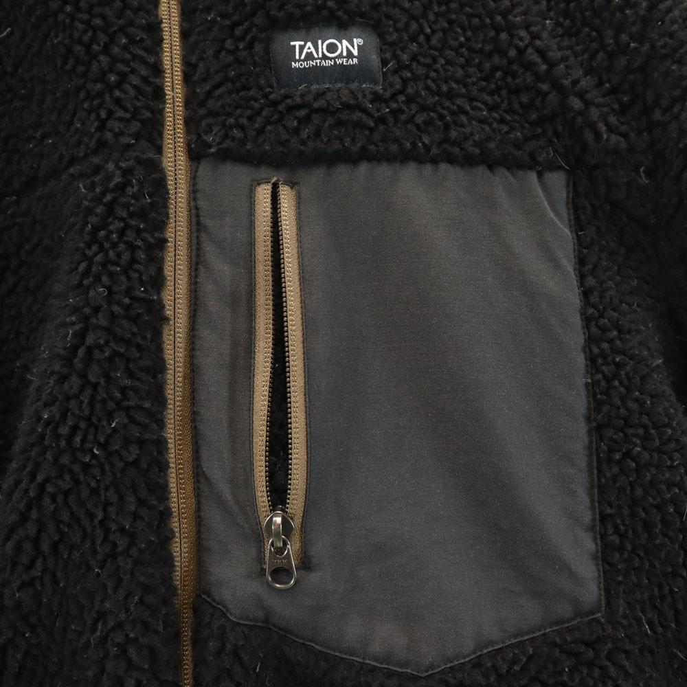 TAION Reversible Quilted Jacket L Brown Bore Women Used