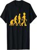 Evolución a Robot Divertido Gráfico de Nerd de la Ciencia Camiseta Oscura