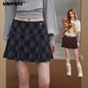 UNIFREE College Style Pleated Mini Skirt