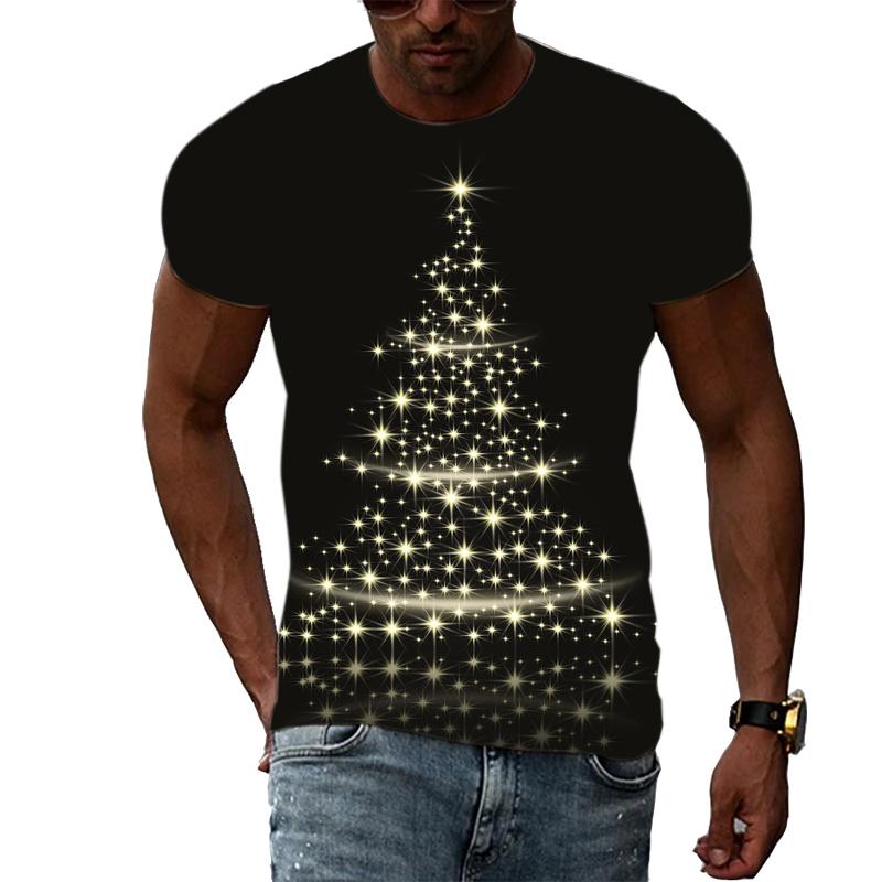 New Unisex Celebrate Christmas T-shirt With Print Fashion Casual Creative Trend Men's T-shirt Summer Interesting Hip Hop Tshirt