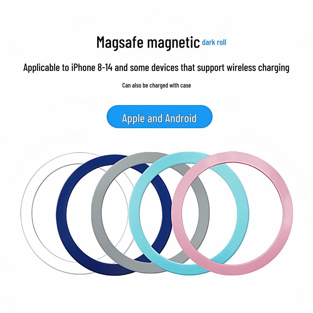 Οδηγός Μαγνητικής Φόρτισης MagSafe: Φύλλο Σιδήρου Θήκη Τηλεφώνου Αυτοκινήτου Βάση Ασύρματης Φόρτισης & Δαχτυλίδι Θήκης.