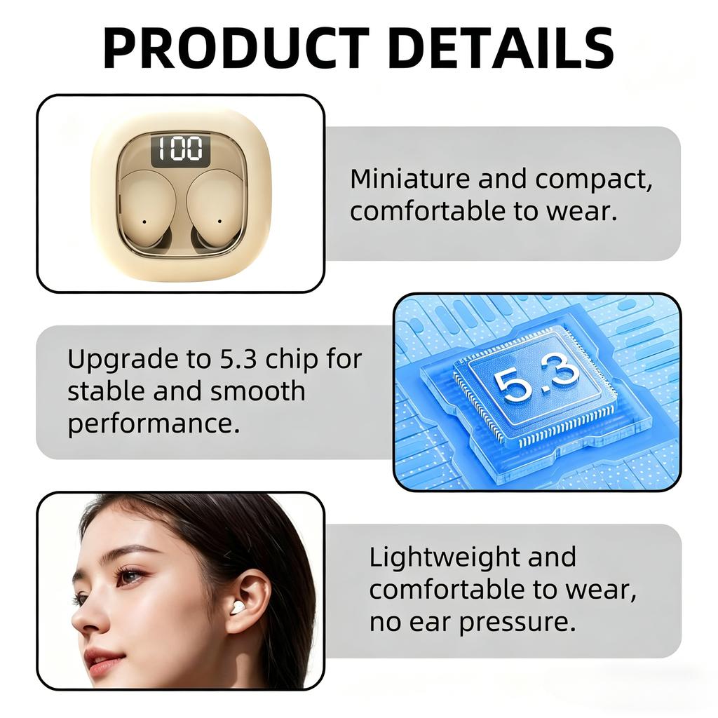 Xiaomi Mini Invisible Earbuds Bluetooth TWS Wireless Earphones HIFI Stereo Noise Reduction Heasets with Microphones Headphones