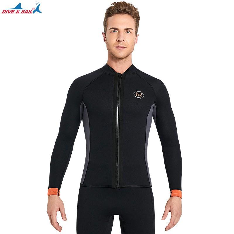 Diving Suit 3MM Long-sleeved Split Thermal Large Size Snorkeling Swimming Cold-proof Surfing XXL