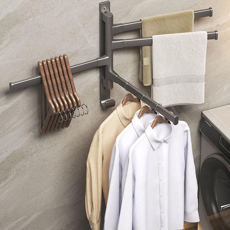 Rotary Towel Rack Perforated Toilet Rack Towel Bar Bathroom Artifact Towel Rack