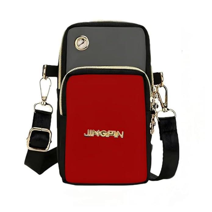 

RSINC Small Cross Body Bag Multifunction 3 Layer Mini Crossbody Shoulder Red B0DSPZV3JG