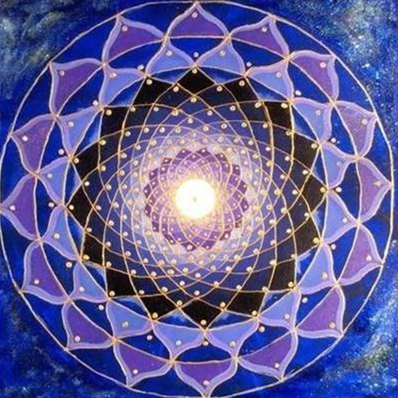 Full Round Drill Diamond Painting &quot;Religious Mandala&quot; DIY Picture of Rhinestone 5D Diamond Embroidery Cross Stitch Decor