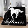 Coperta con logo band Deftones coperta per bambini coperta in flanella morbida accogliente coperta per casa viaggio regalo di compleanno decorazione