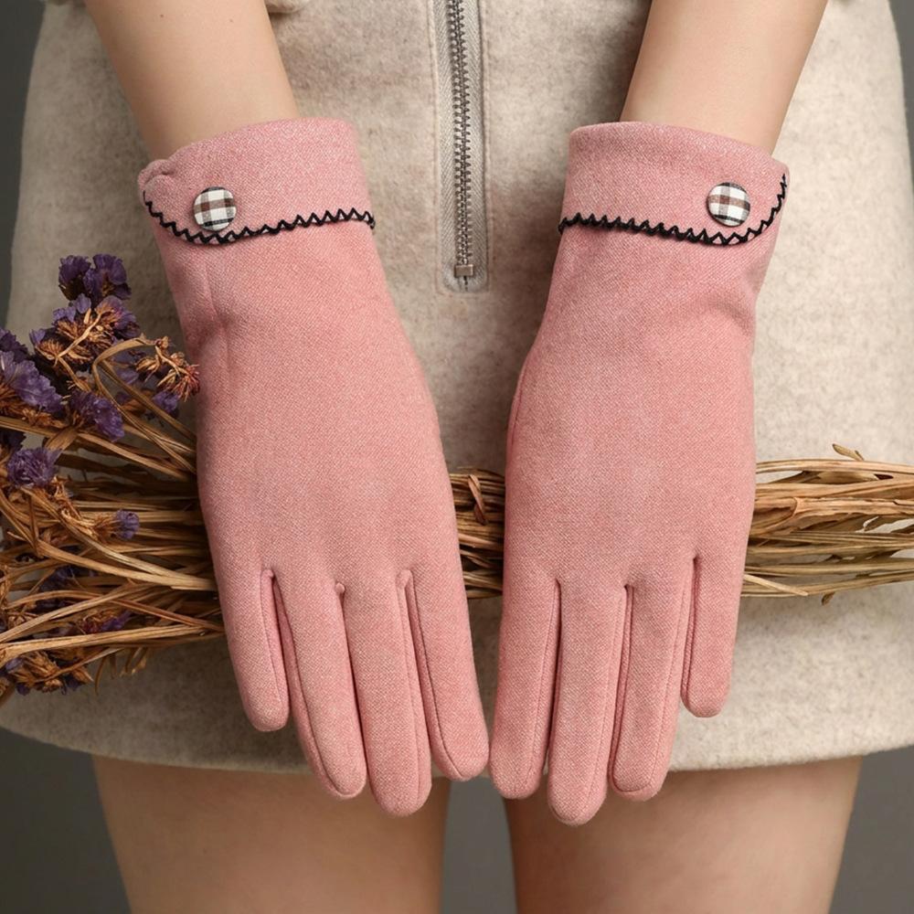 Warm Gloves Three-Line Cycling Rabbit Velvet Men'S And Women'S Fashion Cold-Proof Touch Screen Velvet Outdoor Autumn And Winter Gloves