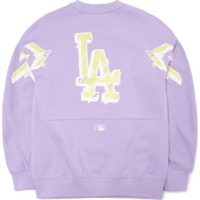 MLB Los Angeles Dodgers Mikiny Unisex Fialové Kulatý výstřih Střední Běžný 3AMTS0121-07LDL