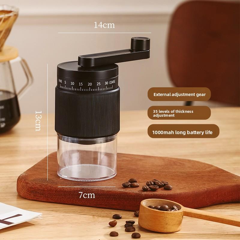 

Protable Manual Coffee Grinder - 95 Ceramic Burr Adjustable Coarse to Fine 30g Beans & 80ml Powder Detachable Handle чёрный