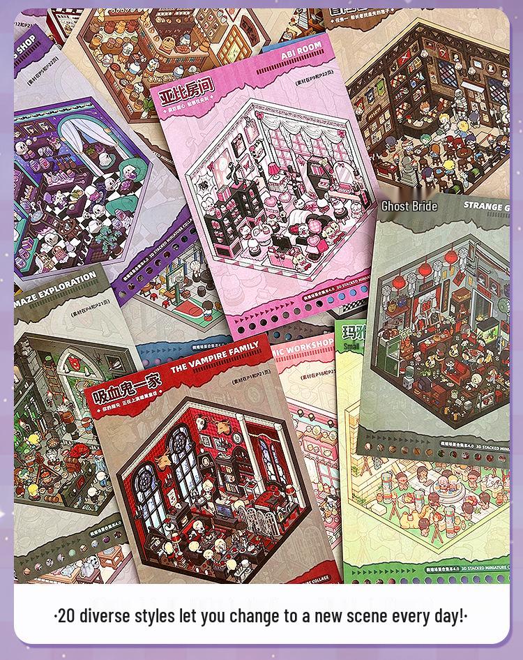 Tirador Cottage Girl Scary Scene Stickers: DIY Journal & Toy Collection