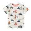 Children's T-shirt New Summer Boys' Round Neck Pullover Short-sleeved Shirt Knitted Cotton Cartoon Print Children's Top