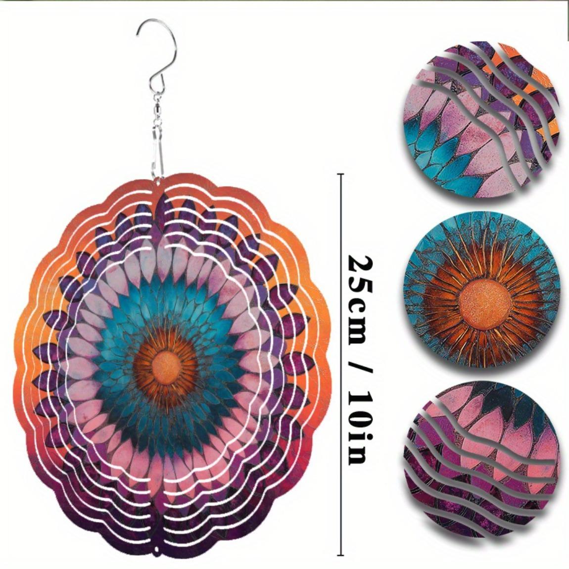 

10-дюймовый подвесной колокольчик для сада, балкона, уличного декора, крючок с вращением на 360 градусов, не требует батареек, уникальный подарок для друзей, семьи 01A