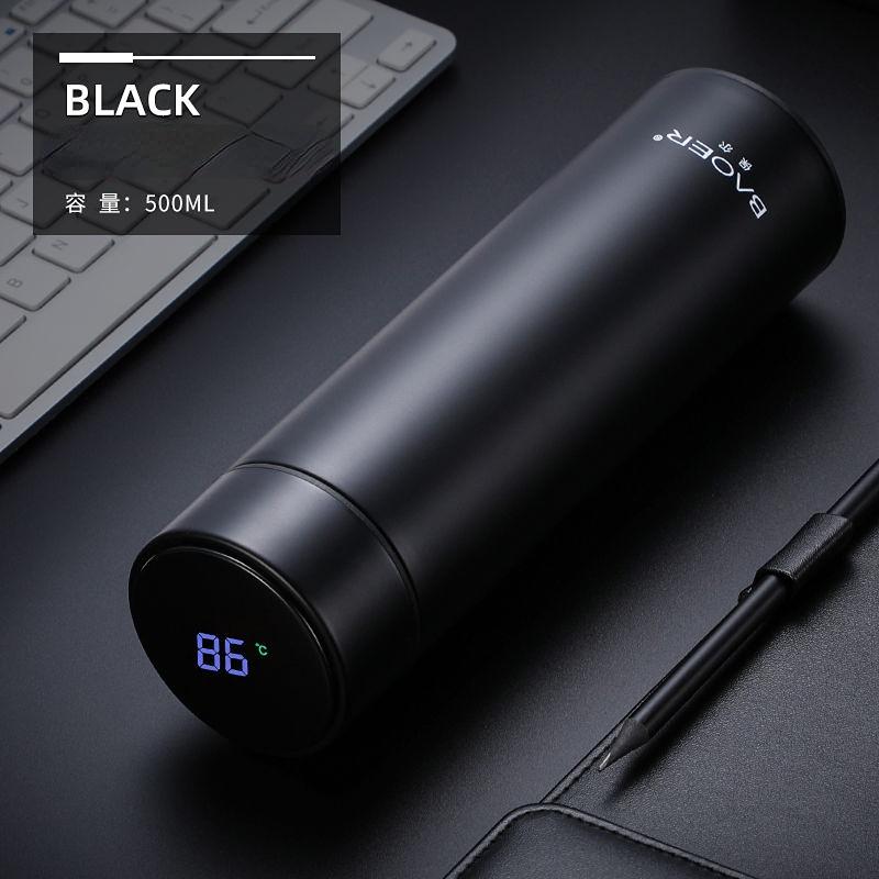 Large Capacity Intelligence Thermos Cup 500ml Vacuum Flasks Portable Stainless Steel Thermos Cup Water Bottle Travel Tea Mug Office Thermos Cup