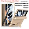 Supporto Magnetico Pieghevole Portapenne Cerniera Cover per Samsung Galaxy Z Fold 5 4 3 5G Cover Rigida in PC Pellicola in Vetro per Z Fold3 Fold4 Fold5