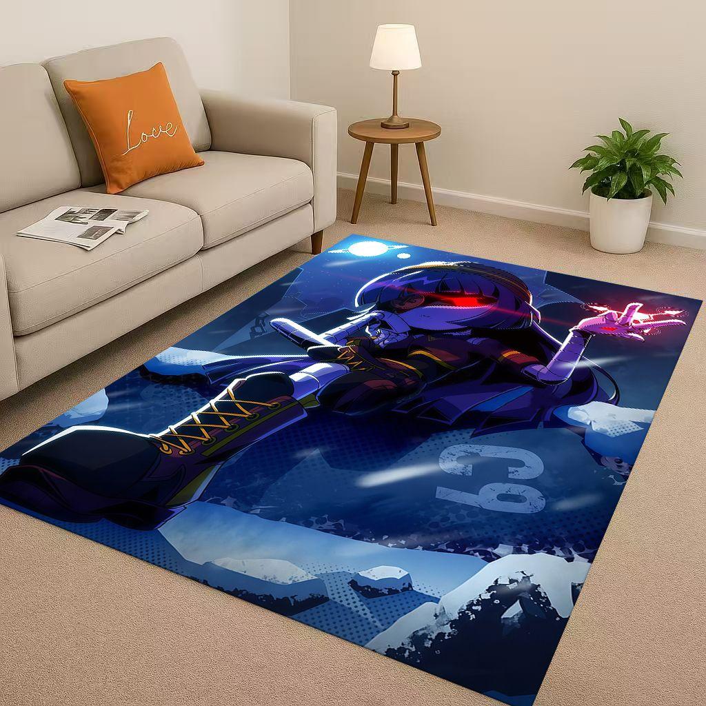HD Cartoon Murder Drones V Uzi Robot Living Room Non Slip Area Rug Soft Carpet for Bedroom Playroom Sofa,Easy Clean Home Doormat