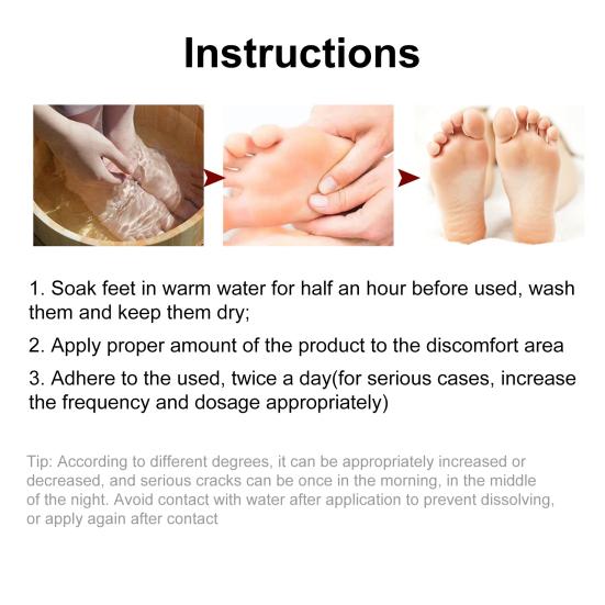 30g Pedicure Cream Effective Reduce Fine Lines Delicate Horse Oil Foot Repair Cream for Beauty