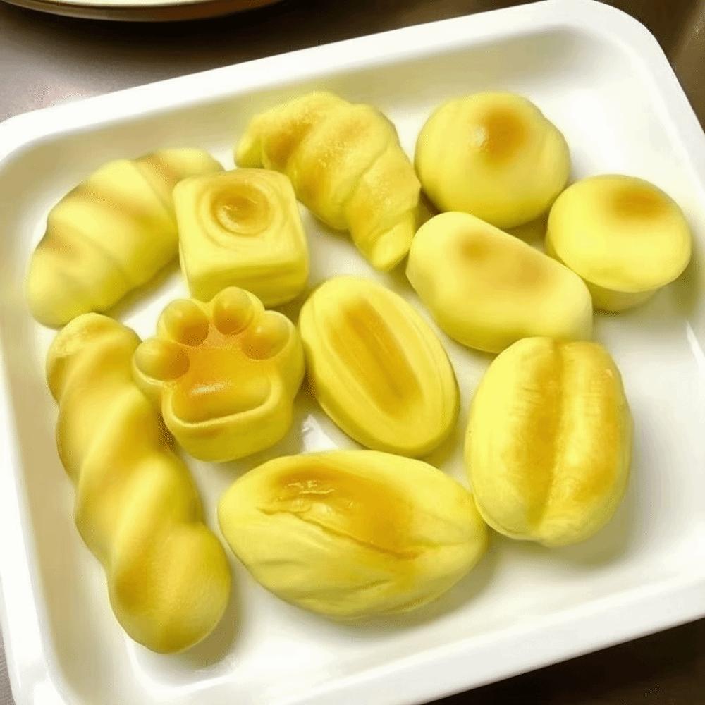 Bai Fen Bai Toys Sensory Fidget Bread Squishy Toy Soft Slow Rebound Simulated Pineapple Bun Decompression Stress Relief Squeeze Toy