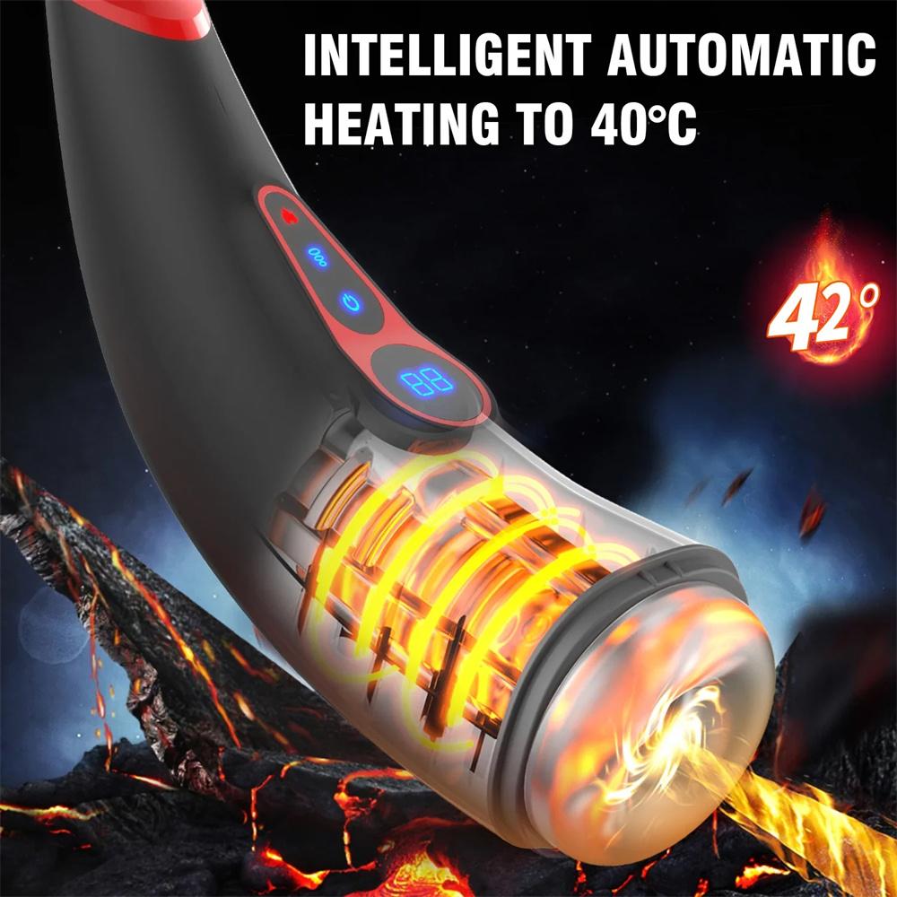 Automatic Male Masturbation Cup Sucking Vibration Intelligent Heating Masturbator Penis Trainer Pocket Pussy Sex Toy For Men