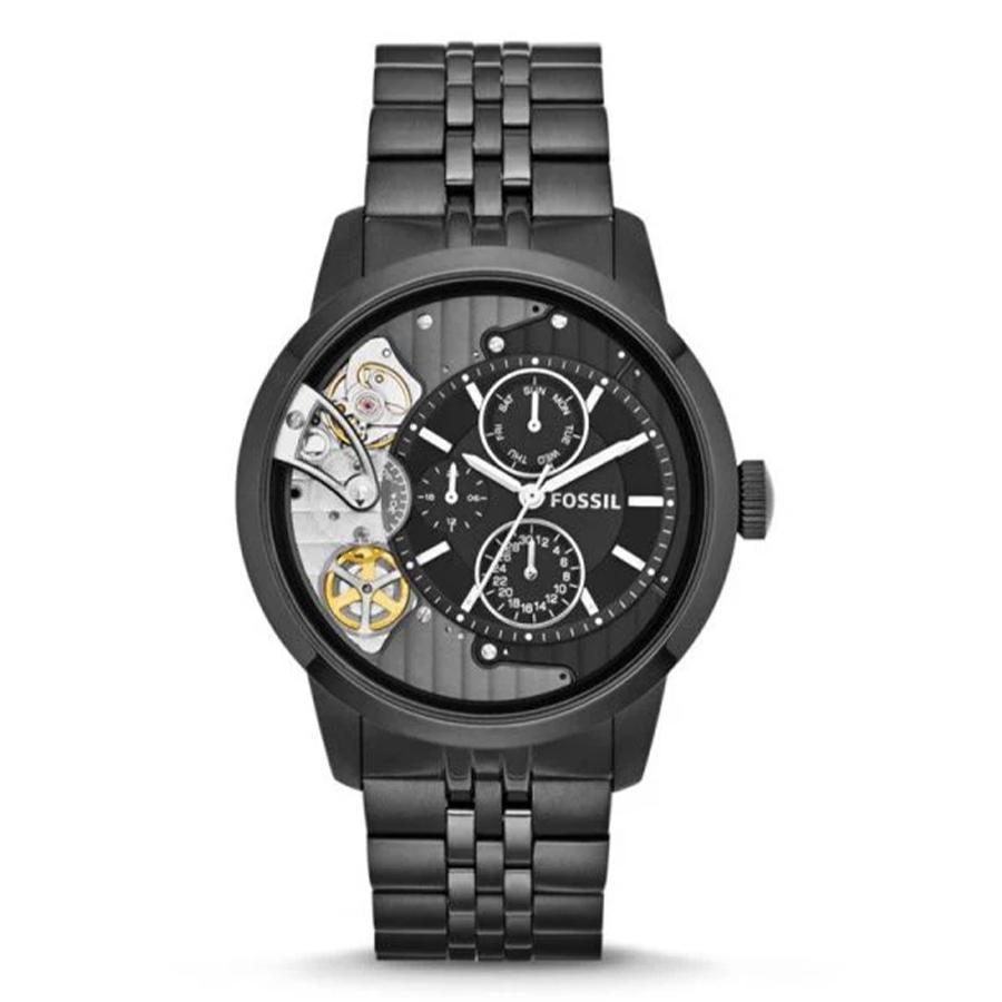 

Fossil Townsman Mechanical Black Dial Black Steel Strap Watch for Men - ME1136