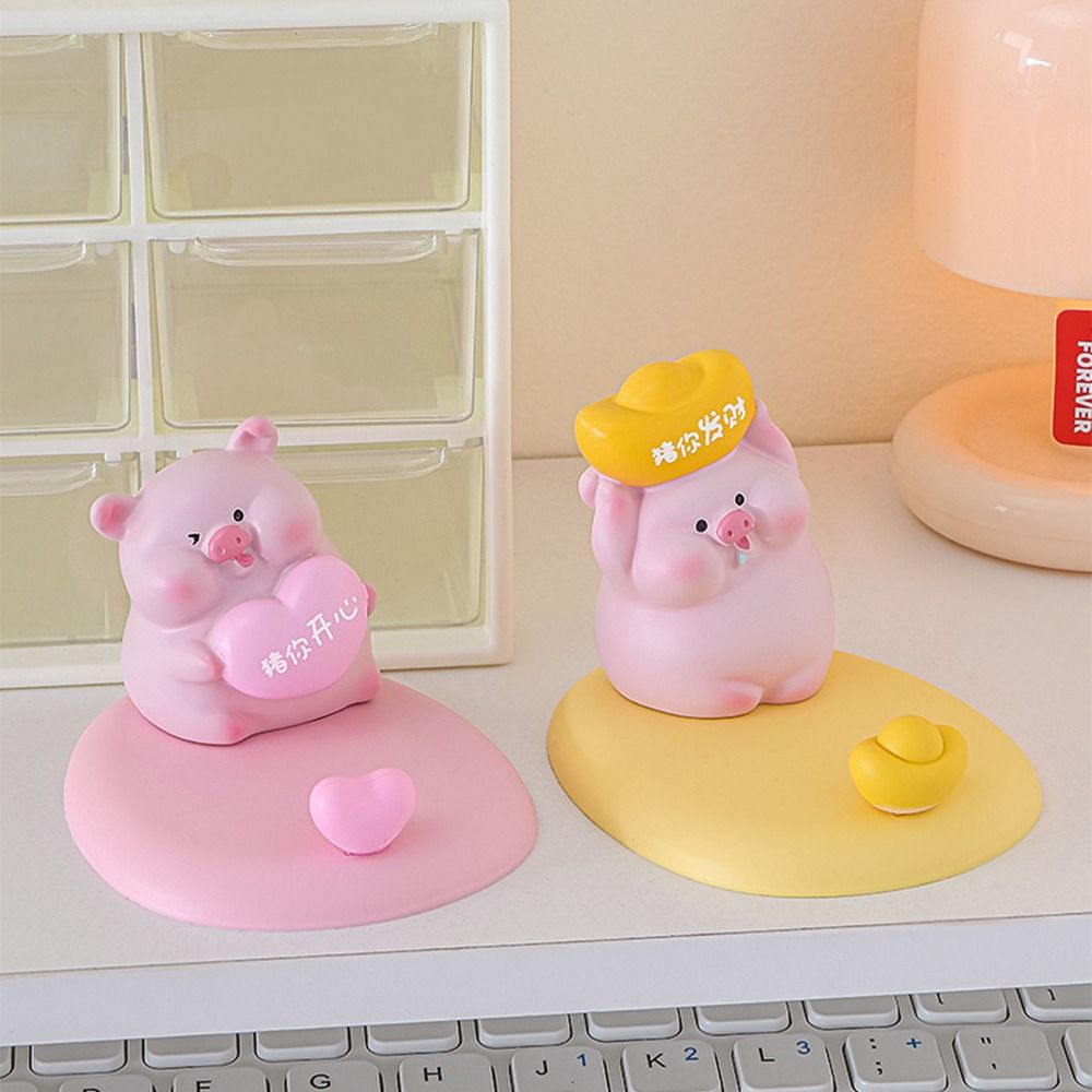 Lovely Cartoon Pig Phone Stand Pig Shaped Mobile Phone Bracket Pig Phone Holder  Car Ornament